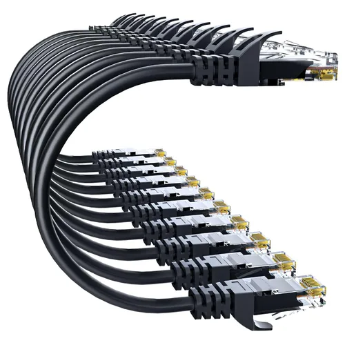 Vista 8 de Cable Ethernet Cat 6 de 50 pies para exteriores e interiores, cable de conexión Ethernet Cat6 de 10 Gbps, cable de red UTP Cat6 de alta velocidad