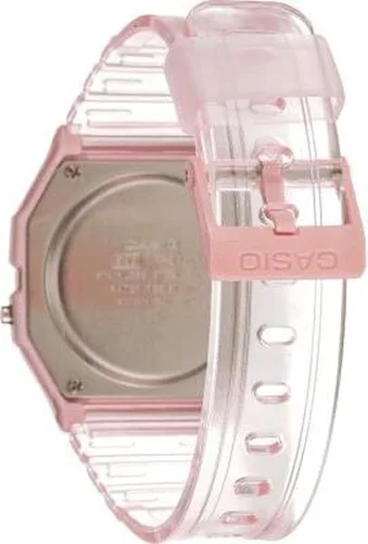 Vista 2 de Casio F-91WS-4EF Unisex Transparente Silicona Rosa Reloj
