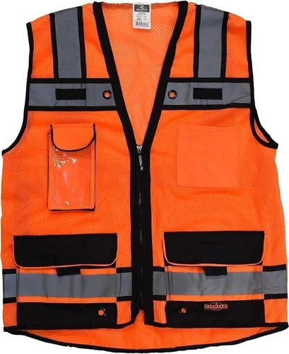 Vista 9 de Radians SV65-2ZOM-M Chaleco de seguridad industrial, naranja, mediano, grande