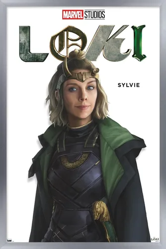 Vista 10 de Trends International Marvel Loki - Póster de pared de la serie Sylvie Feature Series, 14.725 x 22.375 pulgadas, versión enmarcada de madera