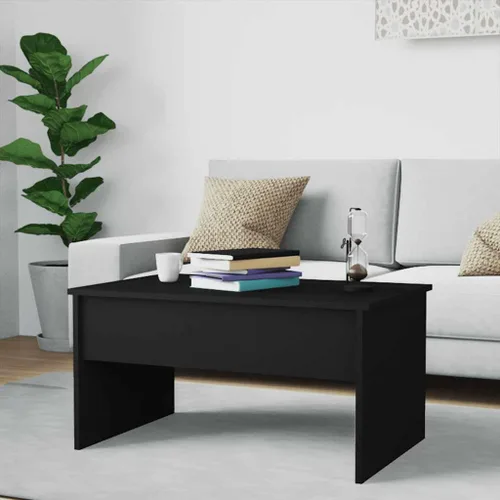 Vista 9 de Lift Top Coffee Table Black 31.5"x19.9"x16.3" Engineered Wood Mesa de Centro for Living Room with Hidden Storage, Modern Matte Finish for Small