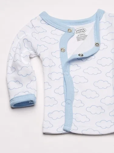 Vista 3 de Luvable Friends Baby Boys Cotton Preemie Layette Set