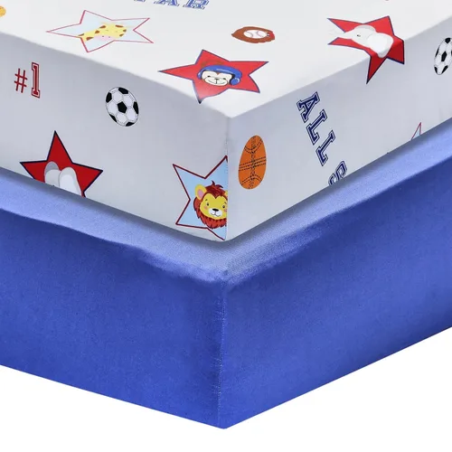 Vista 35 de Everyday Kids Paquete de 2 Sábanas Bajeras para Cuna para Niña, 100% Sábana de Bebé de Microfibra Suave y Transpirable, Se Adapta a Colchones