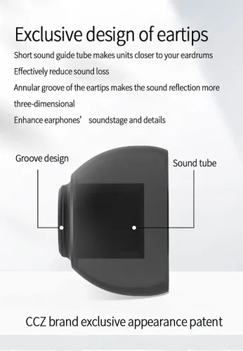 Vista 3 de CCZ Melody - Monitores intrauditivos tipo C, auriculares dinámicos híbridos de doble controlador intrauditivo 1BA+1DD HiFi con cable, músicos IEM