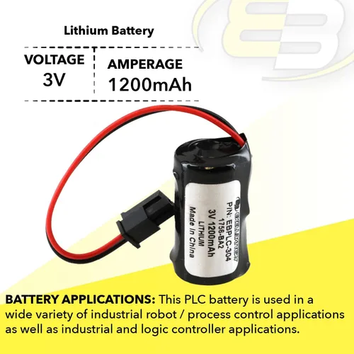 Vista 5 de Sustituye la batería del PLC para Allen Bradley 1756-BA2 BR2/3A-AB 3.0V 1200mah