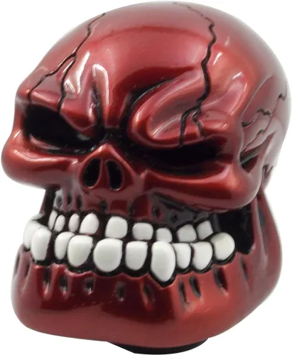Vista 8 de Pomo para palanca de cambios automática con forma de calavera, color negro