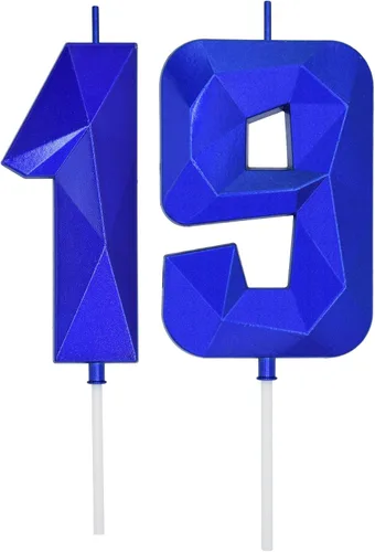 Vista 340 de DERVENTA Vela Grande de Cumpleaños Número 3D Verde Luminoso de 3.7 Pulgadas Celebración de Fiesta Aniversario Decoración Adorno para Pastel 1 Pieza
