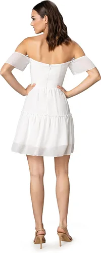 Vista 3 de Dress the Population Vestido midi Justitia Fit and Flare para mujer