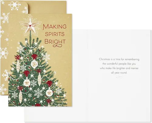 Vista 4 de Hallmark - Tarjetas de Navidad en caja, "Haciendo que los espíritus brillen" (16 tarjetas y sobres)