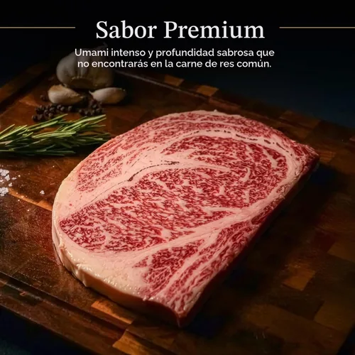 Vista 5 de Bester Caviar Japonés A5 Wagyu Ribeye Steak, Umami & Savory 5Pcs X 1 Libra