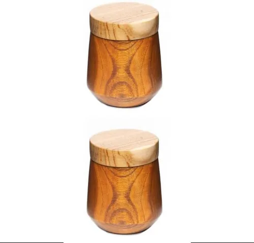 Vista 11 de Rainforest Bowls Juego de 4 cuencos de madera de Mushiwan de borde redondeado de Java con tapa, 4 pulgadas de diámetro, apto para el calor
