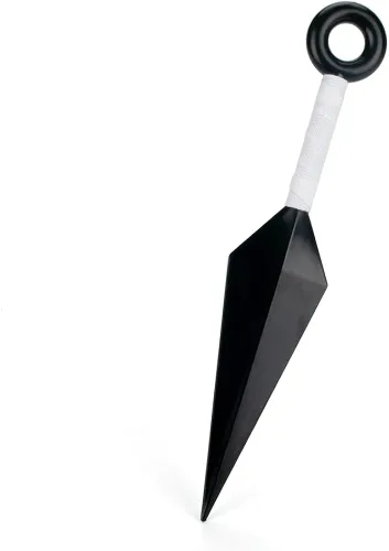 Vista 5 de MUXIOM Konoha Leaf Village - Diadema de cosplay con cuchillos Kunai de plástico rojo y blanco Big Kunai