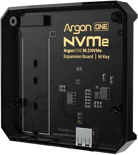 Vista 2 de Argon ONE M.2 NVMe - Placa de expansión para Raspberry Pi 4 – ONE V2 solamente