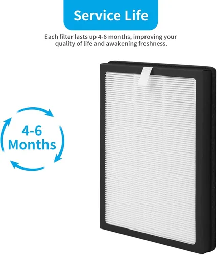 Vista 5 de Paquete de 2 filtros de repuesto CAP-500FPK compatibles con purificador de aire Cuisinart CAP-500FPK, filtración 3 en 1