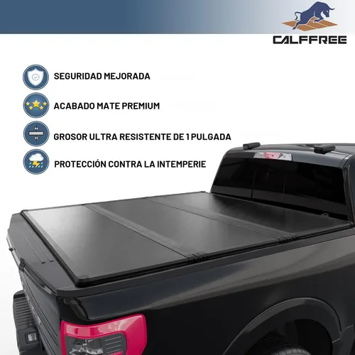 Vista 3 de Cubierta Rígida Tri-Fold para Caja de Camioneta Compatible con Chevy/GMC Silverado/Sierra 1500(2007-2026) 2500 3500 HD(2007-2019), Funciona