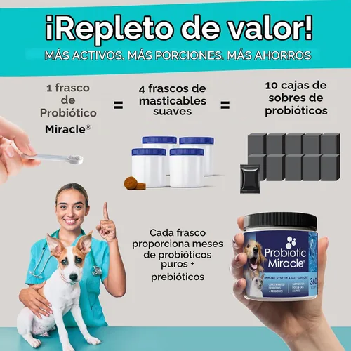 Vista 4 de Probiotic milagro perro Probiotics para perros (hasta 360 porciones)