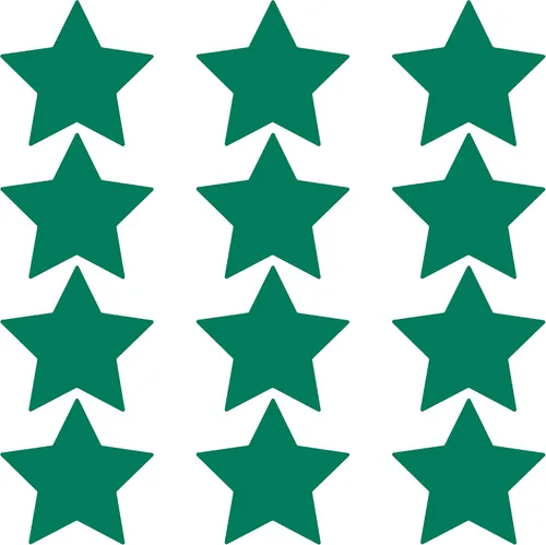 Vista 26 de LiteMark Calcomanías de vinilo mate extraíbles con diseño de estrella Blanco