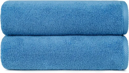 Vista 11 de Amazon Basics 2 toallas de baño de gran tamaño de secado rápido, 100% algodón, color blanco, de 62 x 30 pulgadas