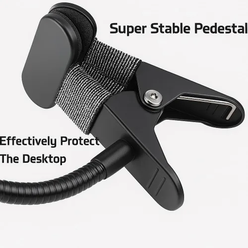 Vista 7 de AGOZ Soporte para teléfono celular, soporte de cuello de cisne, clip de abrazadera flexible para escritorio de oficina, cama, iPhone 17 Pro Max