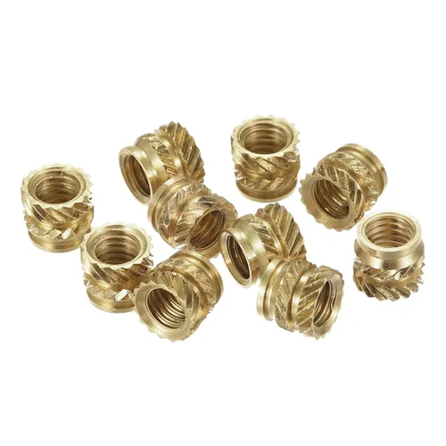 Vista 29 de uxcell Tuercas de inserción moleteadas, 80 piezas M2 x 3 mm L x 3.5 mm DI 3D Impresión de tuercas de latón Tuercas de rosca hembra Insertos de latón