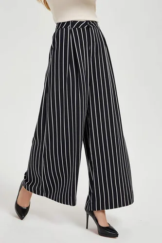 Vista 5 de Tronjori - Pantalones largos para mujer, cintura alta, estilo casual, pierna ancha