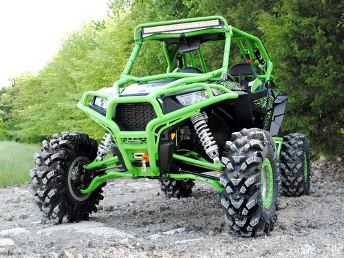 Vista 6 de SuperATV Barra de luz combinada LED curvada de 30 pulgadas, incluye interruptor basculante y arnés de cableado, kit de soporte de perfil bajo