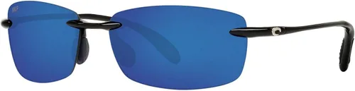 Vista 2 de Costa Del Mar Lectores de gafas de sol rectangulares de lastre para hombre color negro brillantegris azul polarizados C-Mate-580P 2362in 15