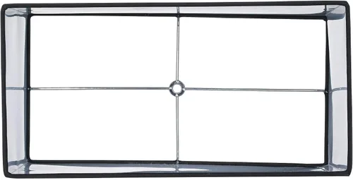 Vista 4 de Juego de 2 pantallas rectangulares de tapa dura (premontadas), color negro, grande, 16 pulgadas de ancho x 8 pulgadas de profundidad x 10 pulgadas