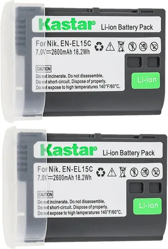 Vista 4 de Kastar Paquete de 1 batería de repuesto para Nikon Z 5 Z5, Z 6 Z6 Z6 II, Z 7 Z7 Z7 II Z 7 Q3 Z7Q3, Z 8 Z8, 1V1, D500, D600, D610, D750, D780, D800