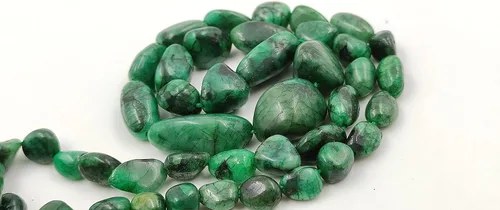Vista 2 de Hanumat Gems" Cuentas de piedras preciosas lisas con forma de pepita, pepitas de esmeralda, cuentas de esmeralda, cuentas de esmeralda