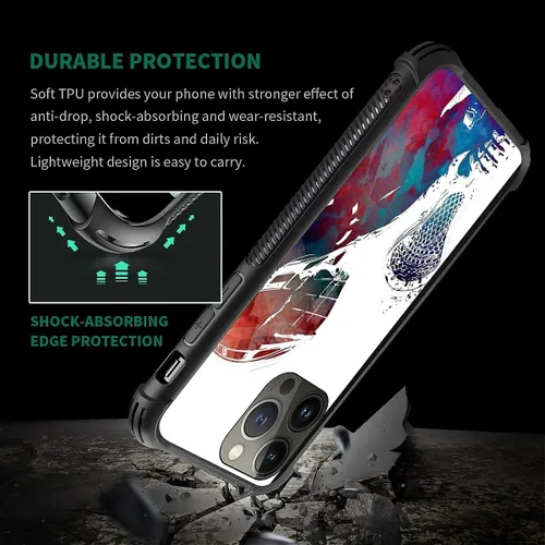 Vista 163 de Compatible con funda para iPhone 6 Plus/6s Plus,Bite Your Teeth Diseño de patrón asombroso, funda trasera dura de PC anti-arañazos y a prueba