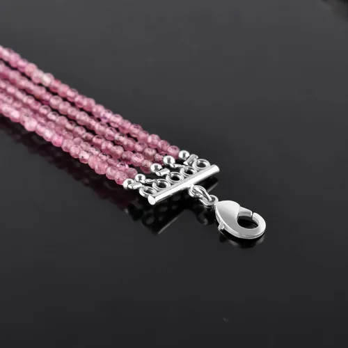 Vista 19 de YANARA Gemstone Bracelets For Women Birthstone, Natural Gemstone Layered Micro-Beads, Dainty Handmade Jewelry Chakra Energy Healing Crystals Silver