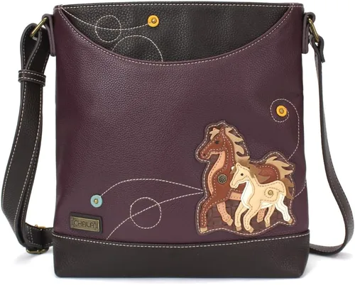 Vista 14 de CHALA Sweet Messenger - Bolso de hombro de tamaño medio con correa ajustable Ajolote - Turquesa