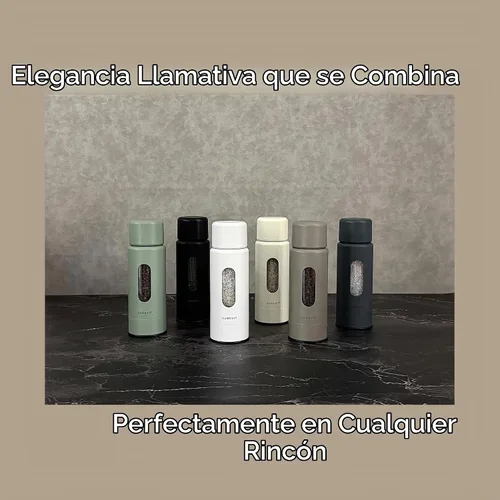 Vista 7 de Juego de molinillo de sal y pimienta manual, molinillo de sal y pimienta con núcleo de cerámica/acero inoxidable, grosor ajustable externo