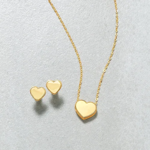 Vista 3 de Ross-Simons Aretes de oro amarillo de 18 quilates con forma de corazón, Oro, no conocido