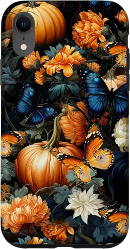 Vista 24 de iPhone 16 Autumn Leaves Butterflies Pumpkins Fall Season Thanksgiving Case