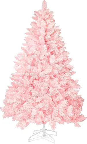 Vista 9 de Incbruce Árbol de Navidad artificial de 7 pies, árbol de Navidad con 1,000 puntas de rama, árbol de Navidad flocado con base estable de metal