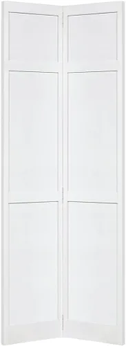 Vista 3 de Puerta de armario Kimberly Bay, plegable en dos, con 6 paneles, estilo y calidad, color blanco