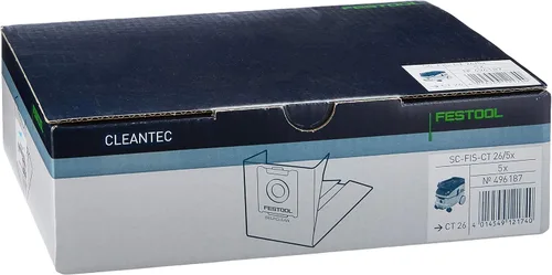Vista 3 de Festool 496187 - Bolsa de filtro autolimpiante para CT 26, Cantidad 5 (1)
