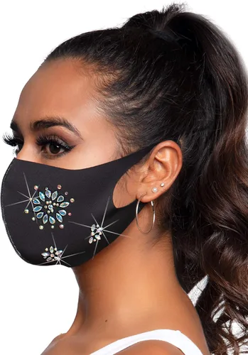 Vista 4 de Leg Avenue Mascarilla de moda con diamantes de imitación para mujer