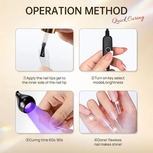 Vista 6 de AORAEM - Lámpara de uñas UV, luz LED de manicura, lámpara de curado de Negro