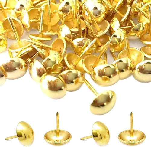Vista 11 de BetterJonny - 500 tachuelas de tapicería decorativas para muebles, 0.669 x 0.433 in, tachuelas de metal negro para el pulgar para muebles tapizados