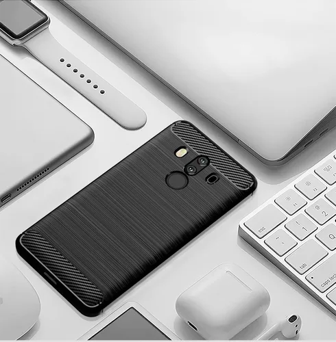Vista 6 de Asuwish Funda de teléfono para Huawei Mate 10 Pro con protector de pantalla de vidrio templado y accesorios de celda de silicona suave delgada Azul