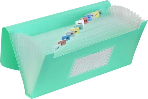 Vista 6 de C-Line 13-Pocket Expanding File, Letter Size, 1 Expanding File, Smoke (48311) (Pack of 12)