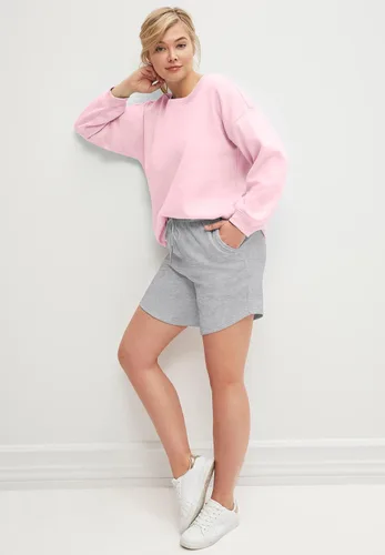 Vista 6 de ellos Pantalón corto de forro polar de talla grande para mujer con cordón en la cintura