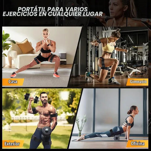 Vista 5 de Booty Bands, Blood Flow Restriction Bands for Women/Men, Adjustable BFR Training Bands for Glutes & Hip Building, Occlusion Resistance Bands