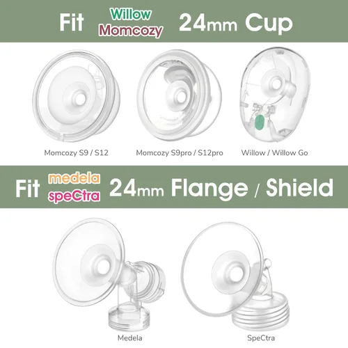 Vista 5 de Maymom Insertos de brida de 0.394 in compatibles con Spectra, Medela 0.945 in Shields, Momcozy S9 Pro/S12 Pro, Willow Wearable Cup. Compatible