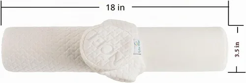 Vista 2 de Almohada redonda de espuma viscoelástica cómoda para el cuello y cojín cervical con funda suave extraíble lavable para columna vertebral y cuello