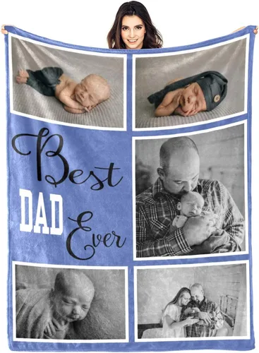 Vista 17 de Mantas personalizadas con fotos, regalos personalizados para parejas, manta con fotos personalizada, regalos para siempre y para siempre, regalo