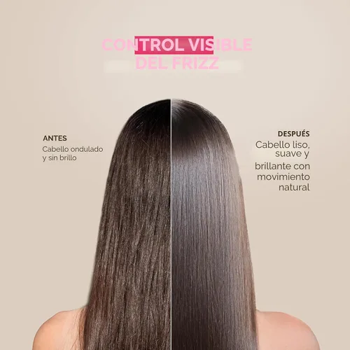 Vista 8 de Kativa Anti-Frizz Xtreme Care, tratamiento alisador de uso doméstico con queratina y cupuaçu, reconstruye el cabello dañado y alisa las ondas
